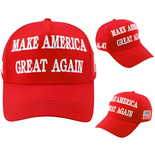 Original MAGA Cap featuring bold embroidery and classic design, perfect for showcasing patriotic pride.