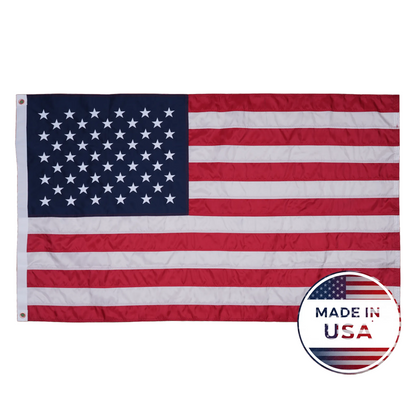 Made in USA Heavy-Duty Embroidered American Flag