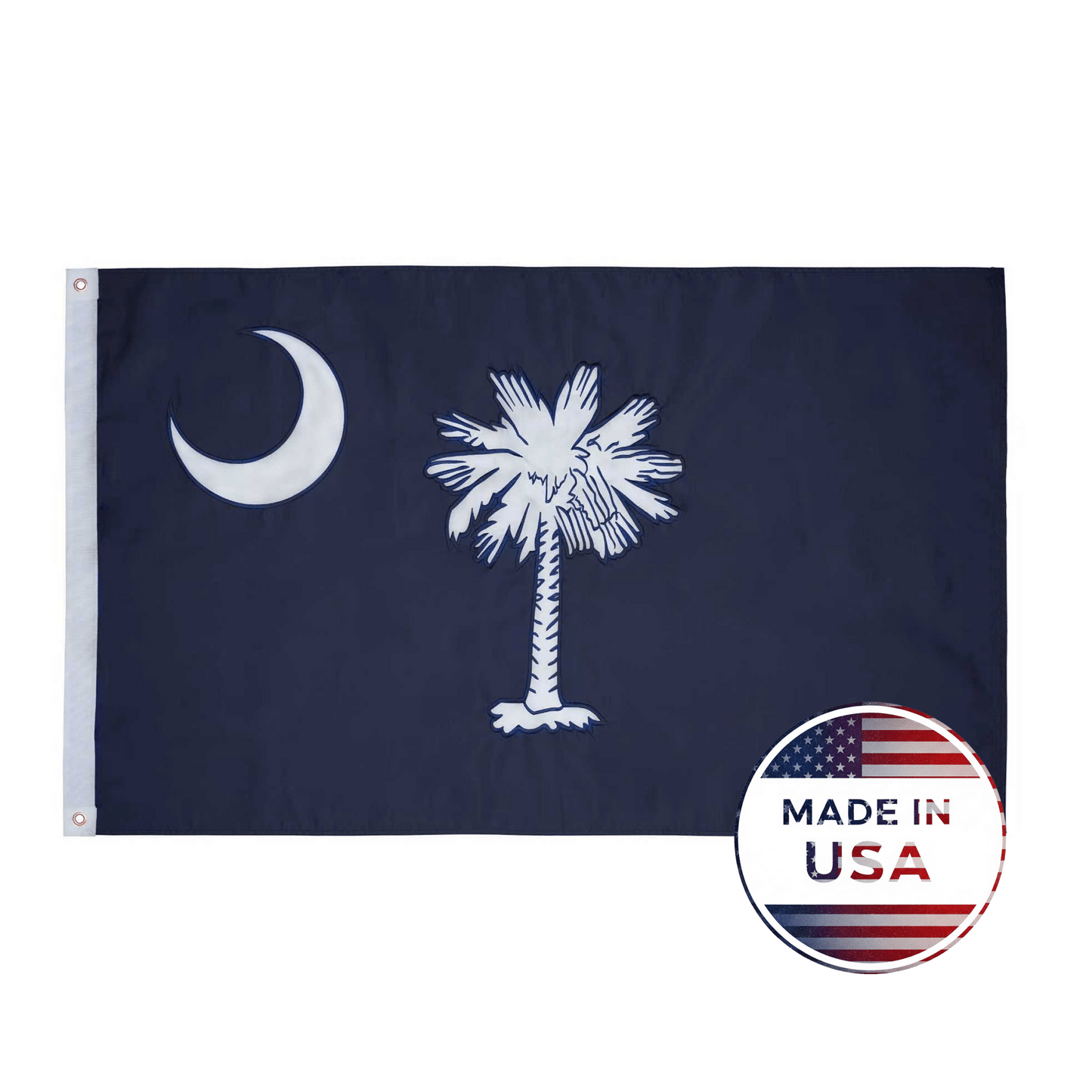 South Carolina State Flag Made in USA – Embroidered Flag