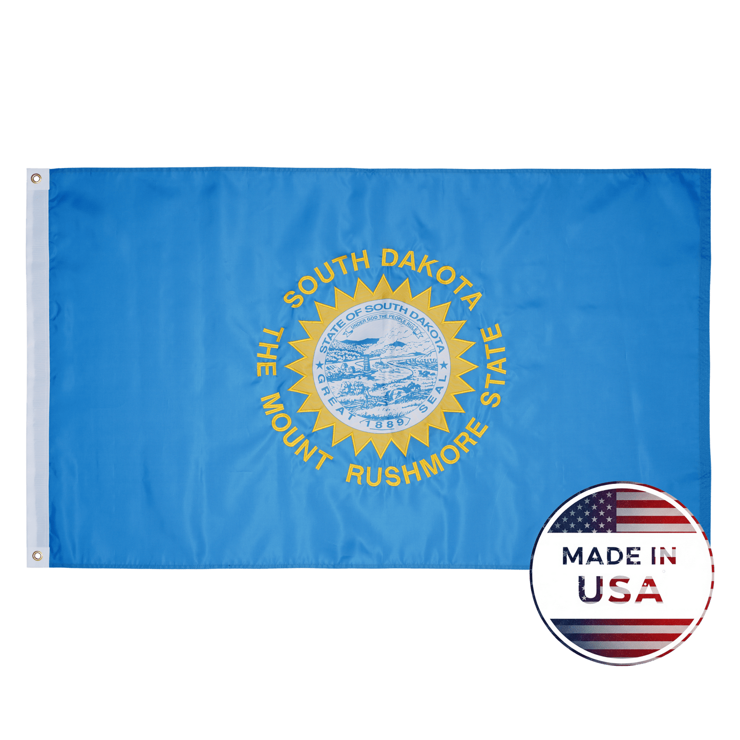 South Dakota State Flag Made in USA – Embroidered Flag
