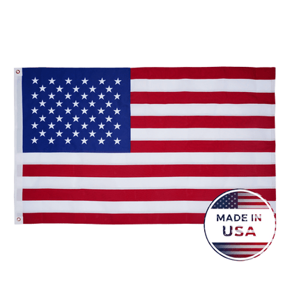 2-ply spun polyester American flag made in USA
