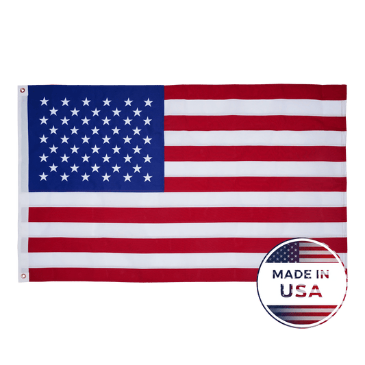 2-ply spun polyester American flag made in USA