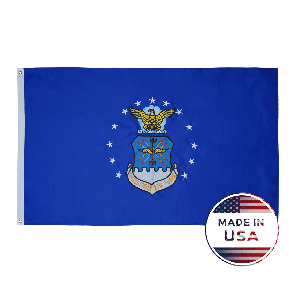 U.S. Air Force flag made in USA with double-sided construction