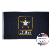U.S. Black Army Flag Made in USA – Double-Sided Military Flag