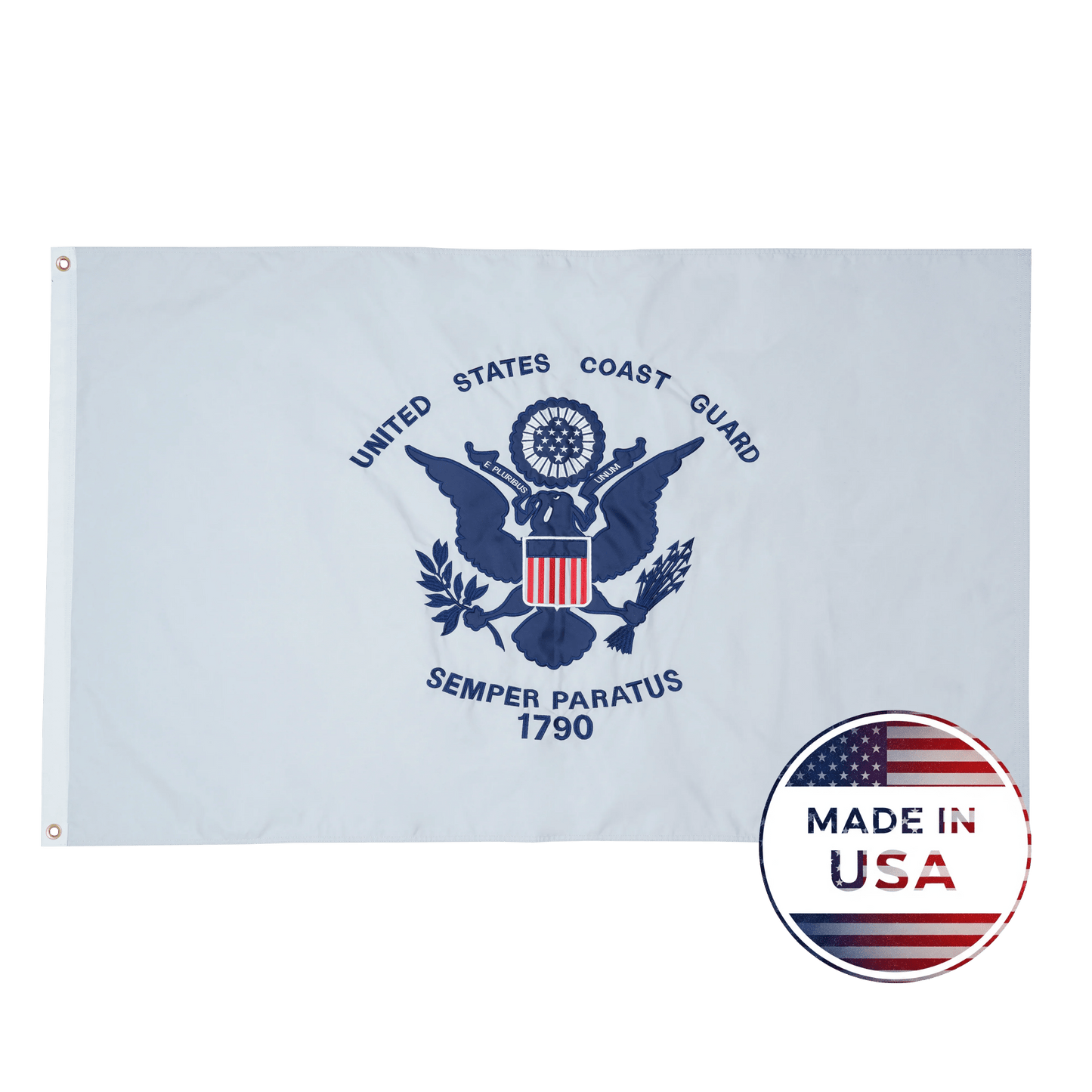 U.S. Coast Guard flag made in USA with double-sided construction