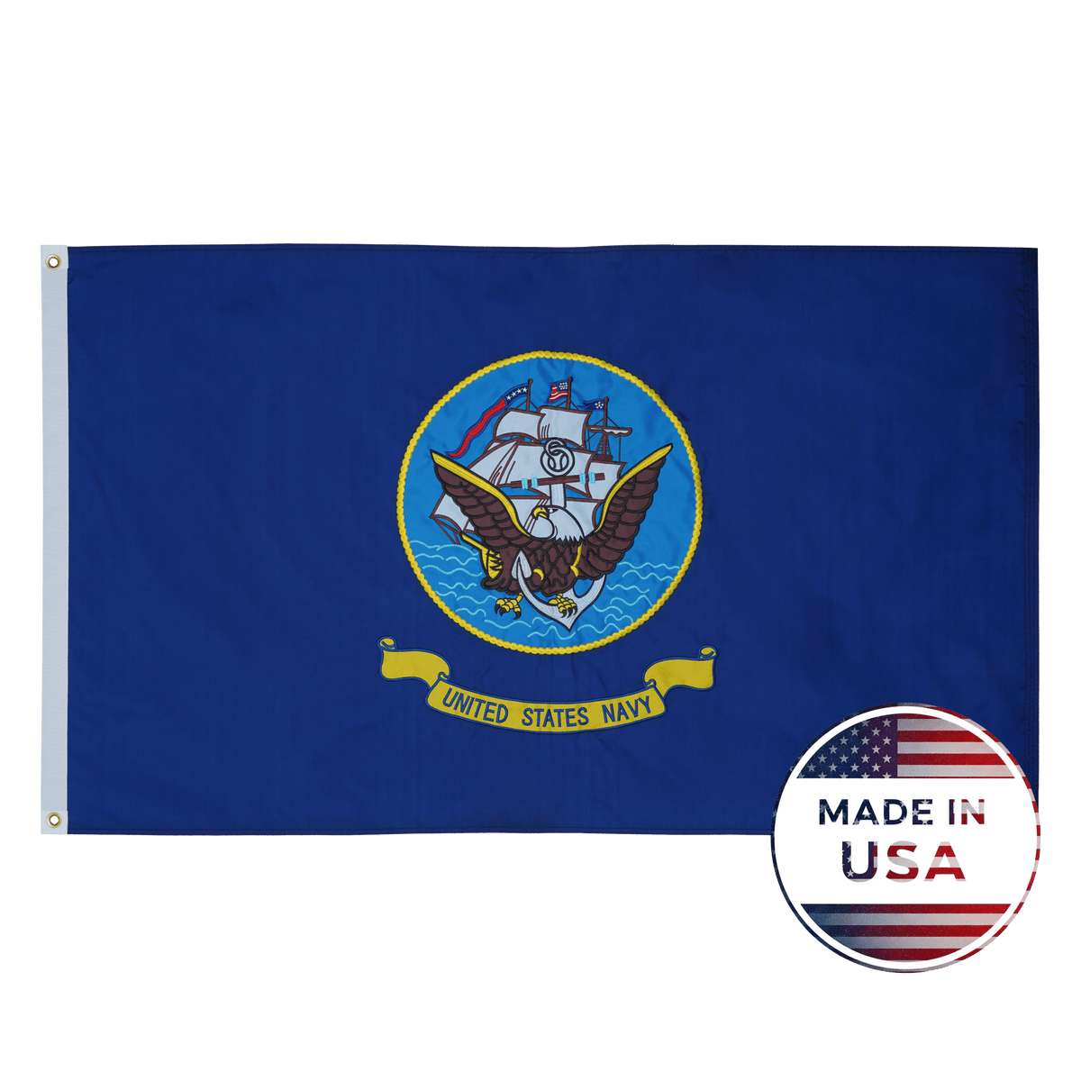 U.S. Navy Flag Made in USA – Double-Sided Military Flag