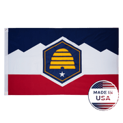 Utah State Flag Made in USA – Embroidered Outdoor Flag