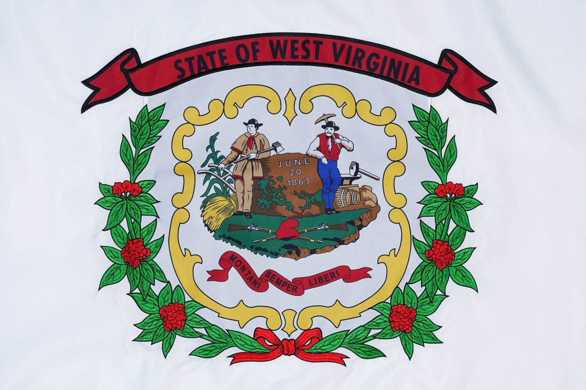 West Virginia State Flag Made in USA – Embroidered Flag