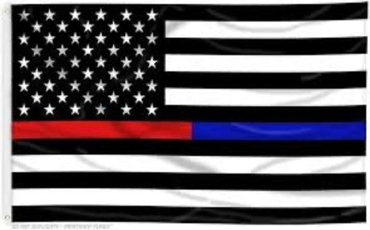 Thin Red/Blue Line Flag